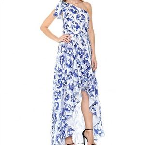 Nicole Miller Collection High Low Blue Gown